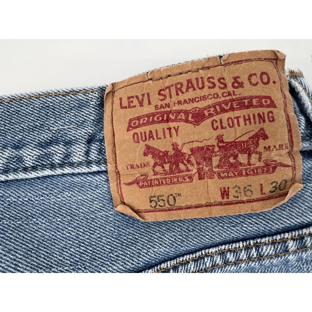 Levi 550 Jeans 36x30 Mens‎ Relaxed Fit Jeans Mens Blue Denim Light wash Pants